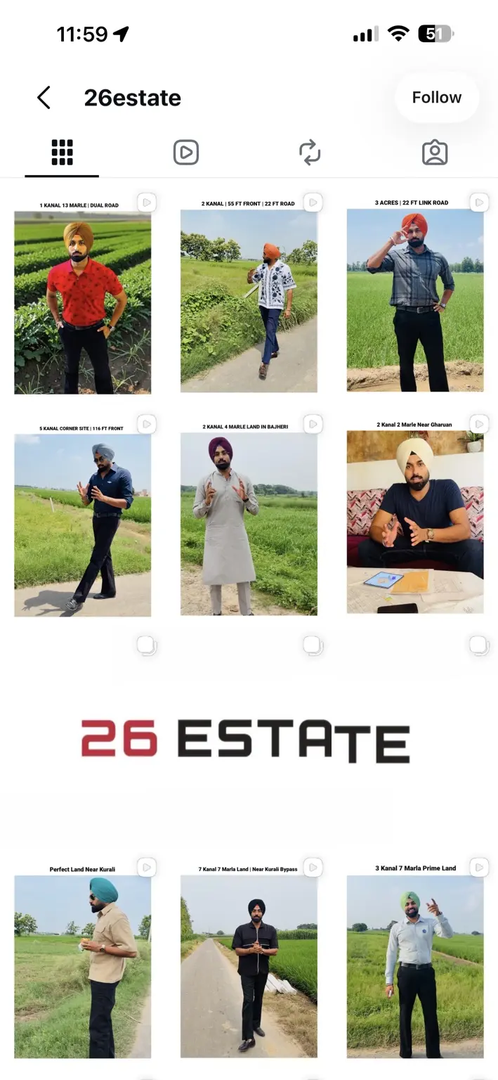 Real estate social media grid